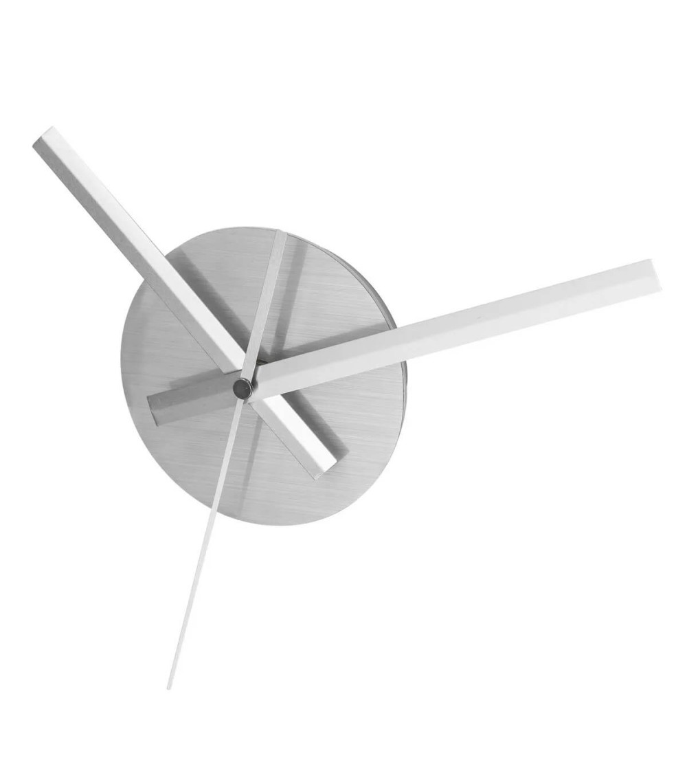 Reloj de pared adhesivo plateado de polipropileno de 60 cm