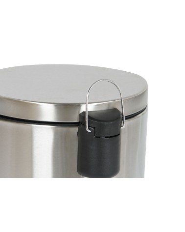 Papelera de cocina, cubo de basura mate plateada de acero inoxidable de 20 litros