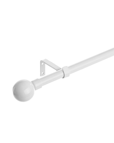 Barra de cortina extensible de metal blanca minimalista para dormitorio fantasy bola de 120-210 cm