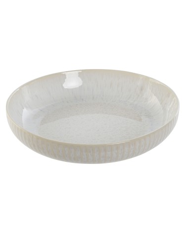 Plato de gres esmaltado blanco 22,8x22,8x4,5 cm