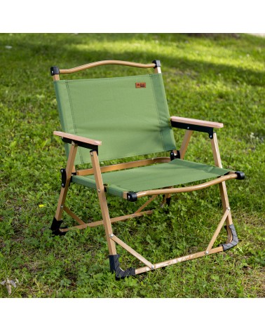 Juego de 2 sillas plegables bajas glamping verde acero 47x45x62 cm