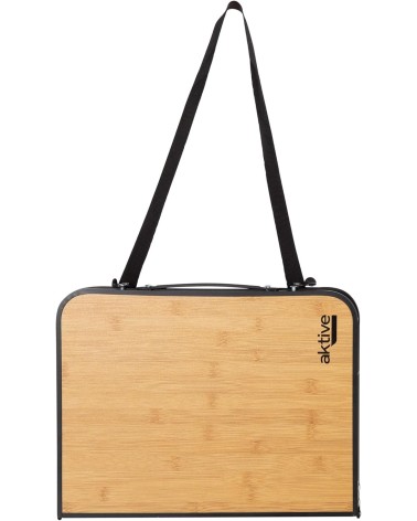 Mesa plegable camping portátil diseño madera con asa para fácil transporte 60x40x25cm , mesa pequeña, mesa picnic