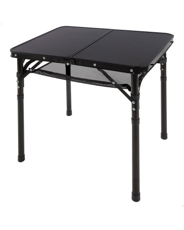 Mesa Plegable pequeña Negro 60 x 45 x 27/56 cm, Altura Ajustable, Soporta 30 kg