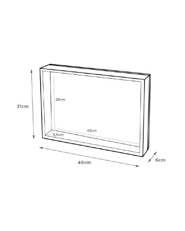 Tapa contador de luz o cubrecontador electricos de madera Home marron de 46x6x32 cm