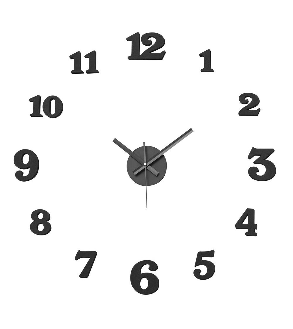Reloj De Pared Adhesivo Moderno Blanco De Polipropileno De 60 Cm